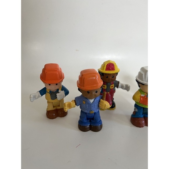 Fisher Price Little People Bendable Figures Lot of 5 Community Helpers Worker's - Picture 2 of 5